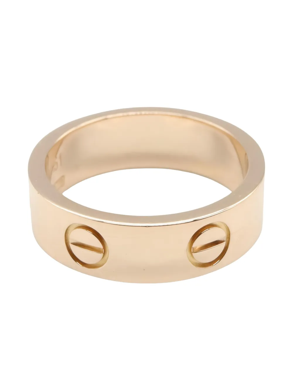 Pre-owned Cartier 2010s 18k Rose Gold Love Ring In Pink