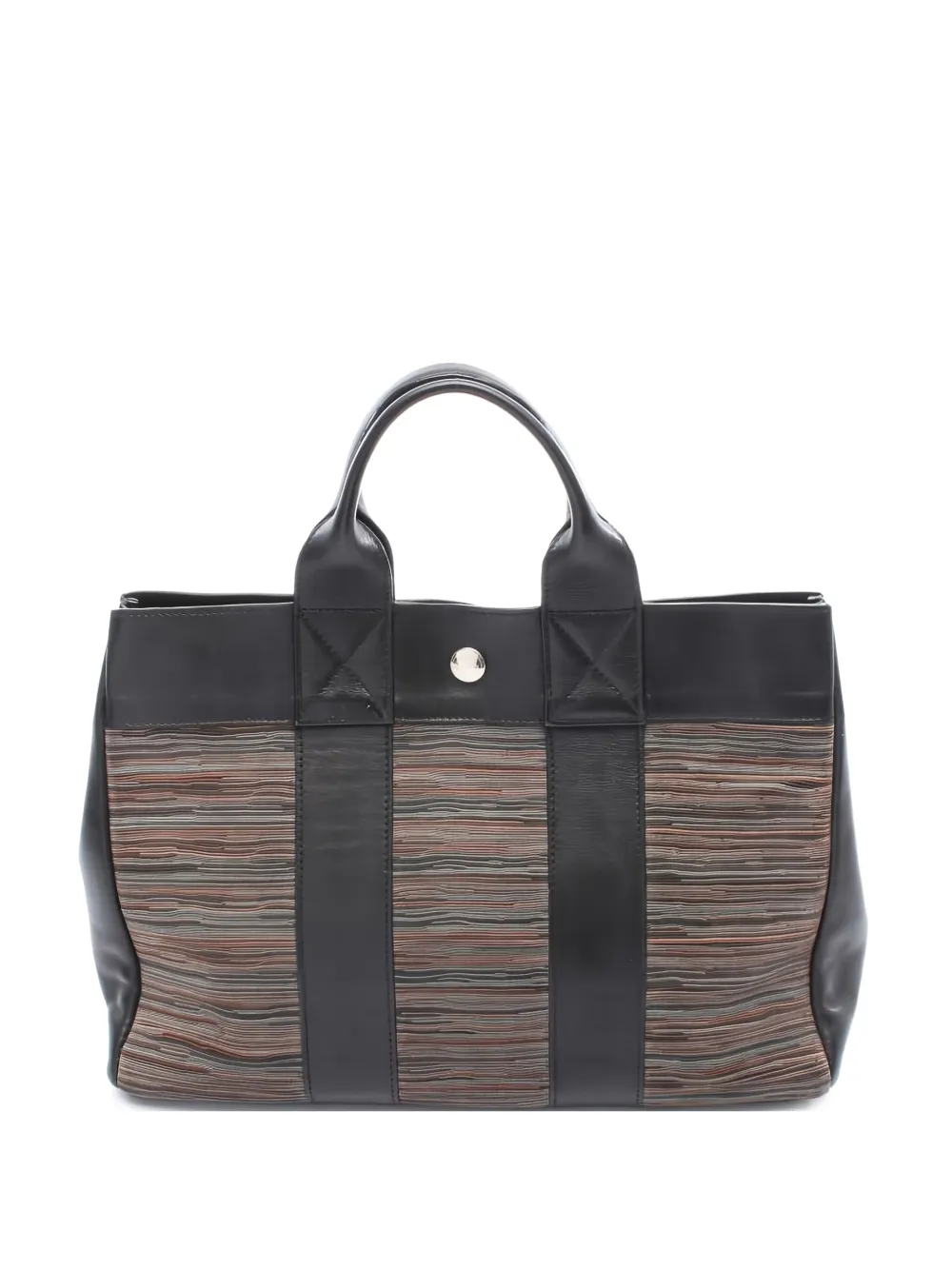 Hermès Pre-Owned 2001 Fool Toe PM striped tote bag | Black | Image 1