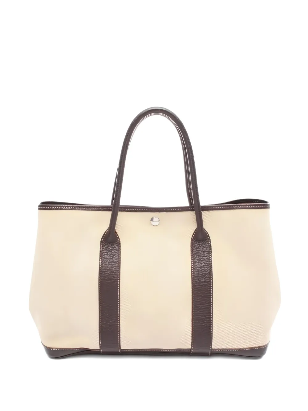 Pre-owned Hermes Garden Party Pm Tote Bag In Neutral
