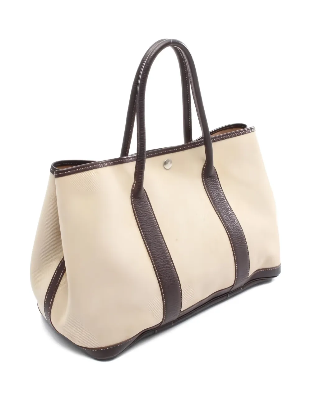 Pre-owned Hermes Garden Party Pm Tote Bag In Neutral