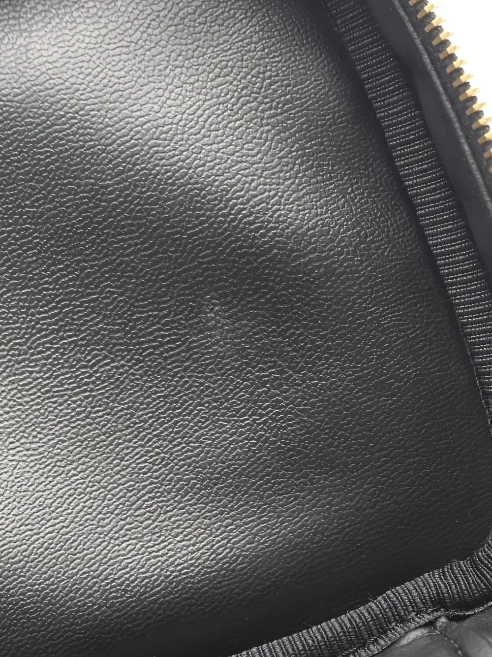 Pre-owned Chanel 1996-1997 Coco Mark Embossed Make Up Bag In Black