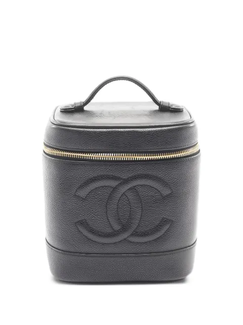 CHANEL Pre-Owned 1996-1997 coco mark embossed make up bag