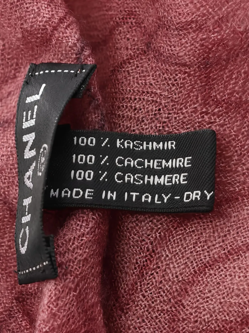Pre-owned Chanel 1986-1988 Coco Mark Clover Stall Scarf In Pink