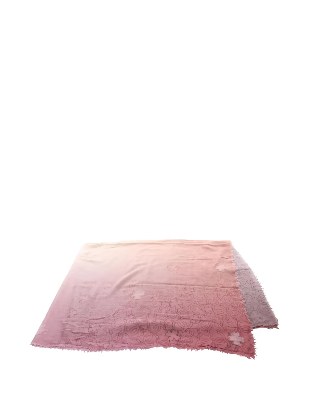 Pre-owned Chanel 1986-1988 Coco Mark Clover Stall Scarf In Pink