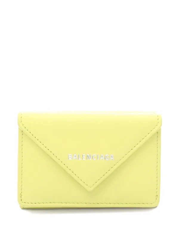 Balenciaga Pre-owned 2010 Paper Mini Trifold Wallet in Yellow