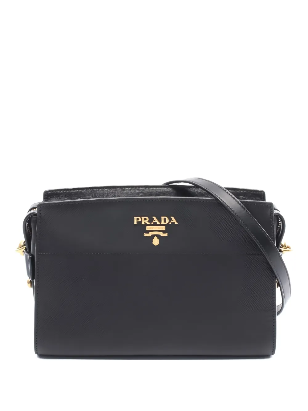 Prada Pre-Owned 2010 saffiano soft shoulder bag - ブラック Prada Pre-Owned 2010 saffiano soft shoulder bag - ブラック