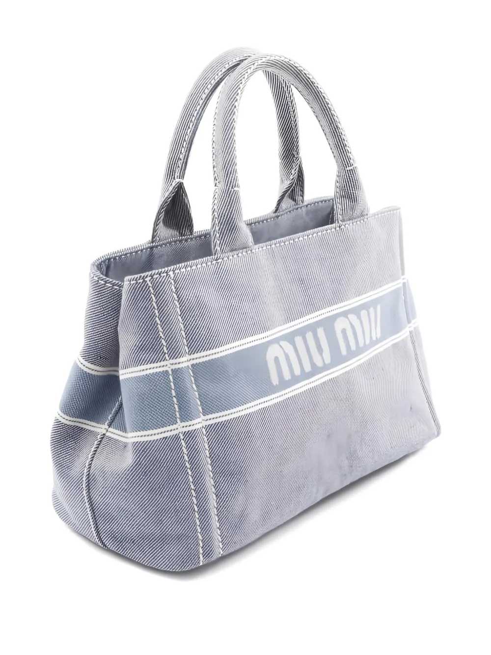 Miu Miu Pre-Owned маленькая сумка-тоут 10's с жаккардовым логотипом | Image 2