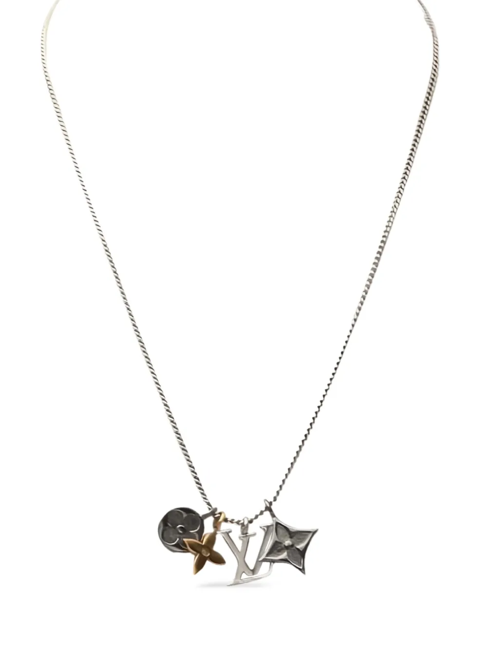 Louis Vuitton Pre-Owned LY Instinct pendants necklace - Argento