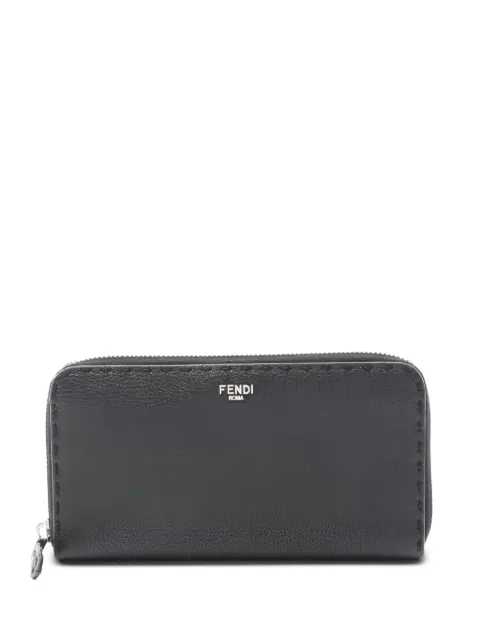 Fendi Pre-Owned Selleria round-zipper leather wallet