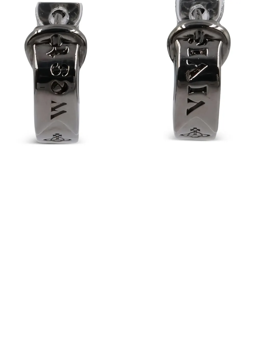 Vivienne Westwood Pre-Owned arracadas con logo grabado 2020 | negro | Image 1