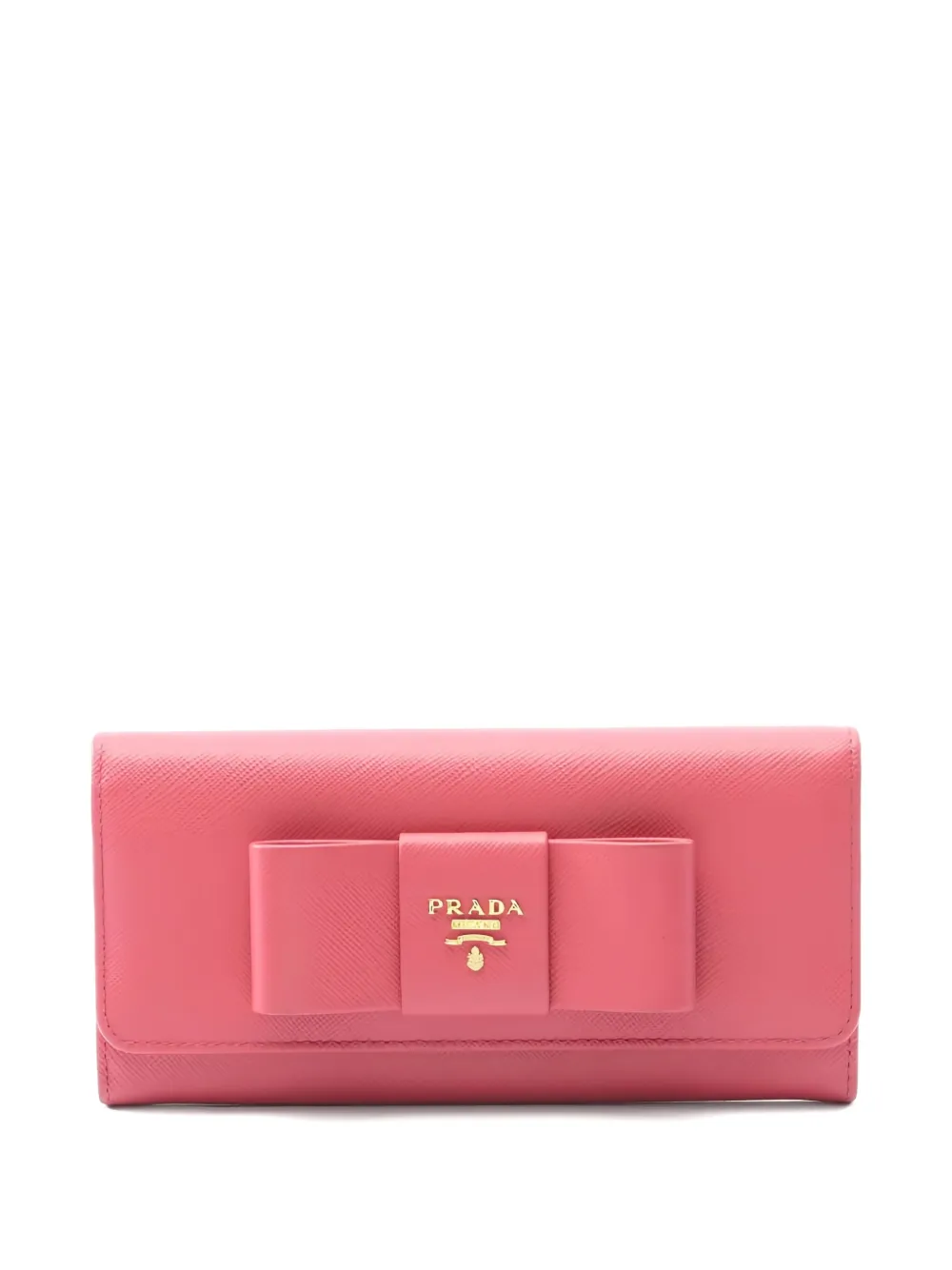 Prada Pre-Owned 2010s Saffiano bow bi-fold wallet | Pink | Image 1