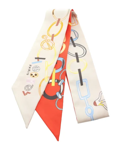 Hermès Pre-Owned 2020s Do Re Boucles ribbon scarf