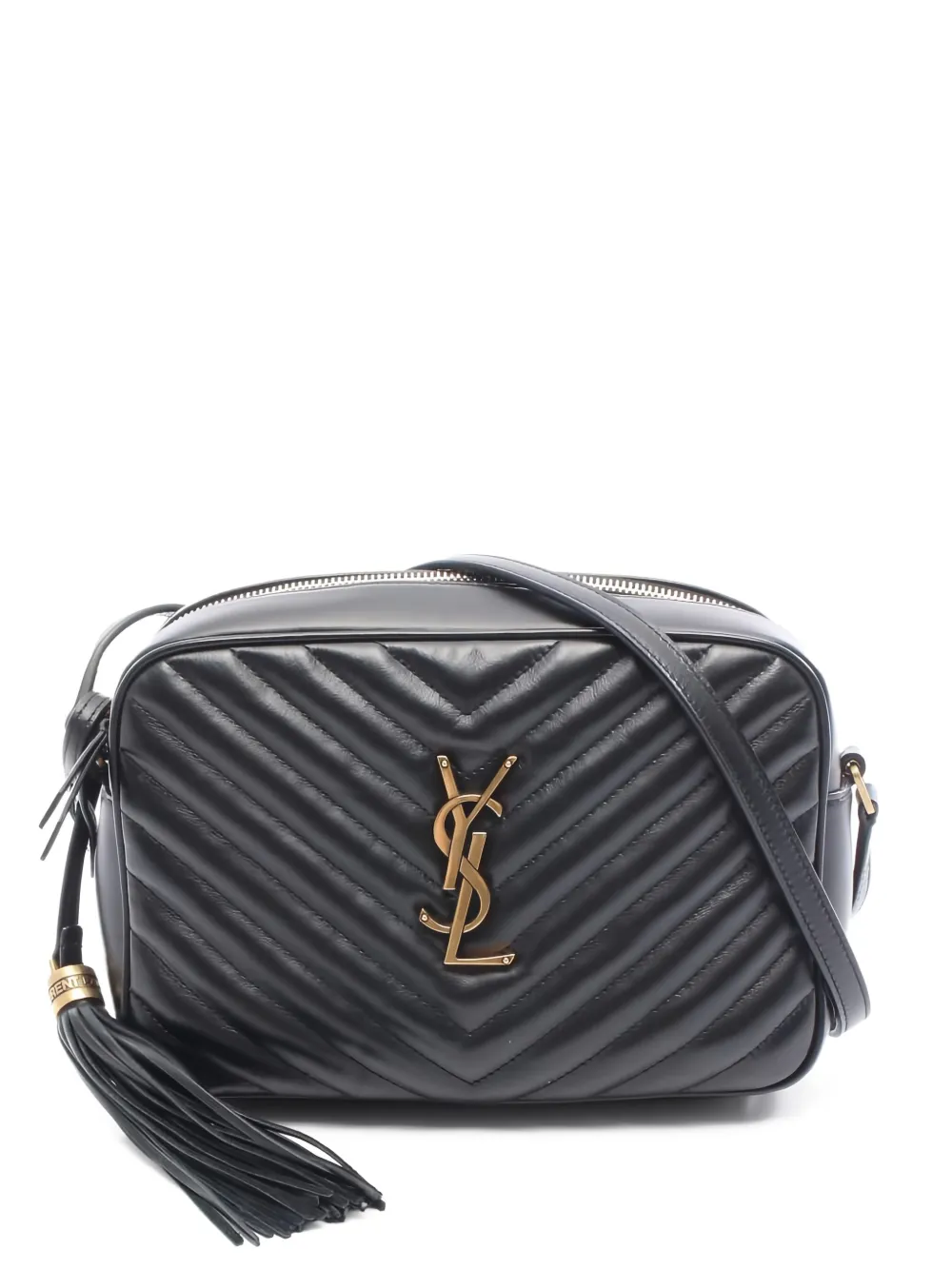 Saint Laurent Pre-Owned 2010s Lou Roux monogram tassel camera shoulder bag | Black | Image 1