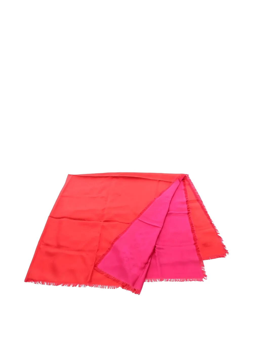 Pre-owned Louis Vuitton 2018 Monogram Fringed Stall Shawl In Red