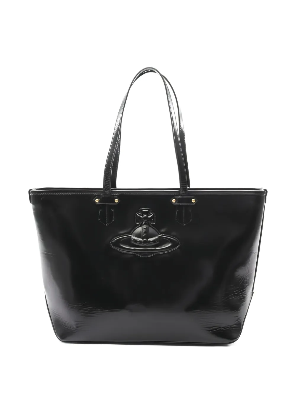 Pre-owned Vivienne Westwood Orb-appliqué Colette Tote Bag In Black