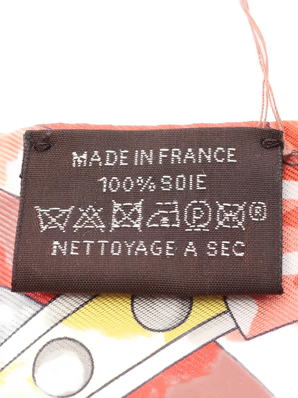 Pre-owned Hermes 2020s Harnais De Coeur Silk Scarf In Red