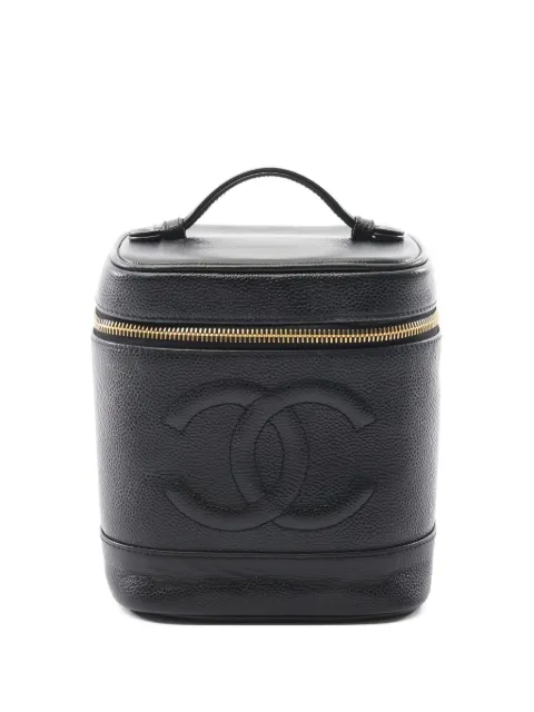 CHANEL Pre-Owned 2000-2002 coco mark embossed make up bag