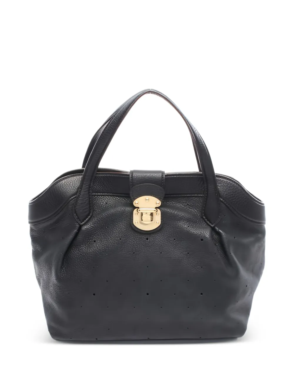Louis Vuitton Pre-Owned 2011 perforated seals pm mahina handbag | Black | Image 1