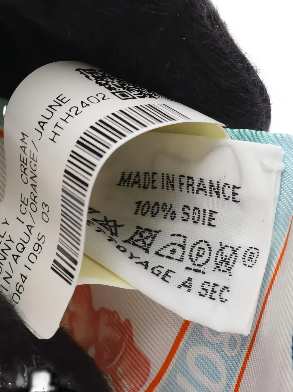 Pre-owned Hermes 2020s Funny Ice Cream Ribbon Scarf In White