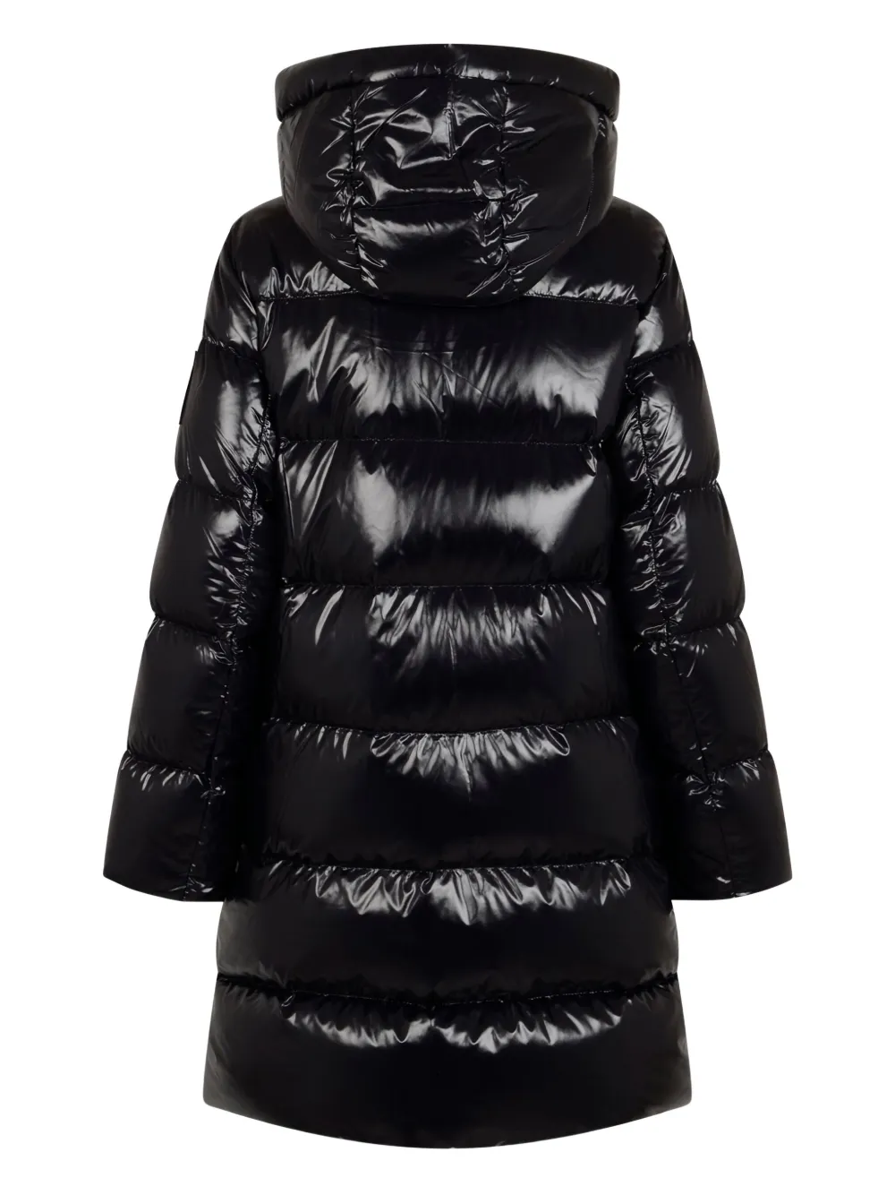 Moose Knuckles Hooded Padded Coat In Black