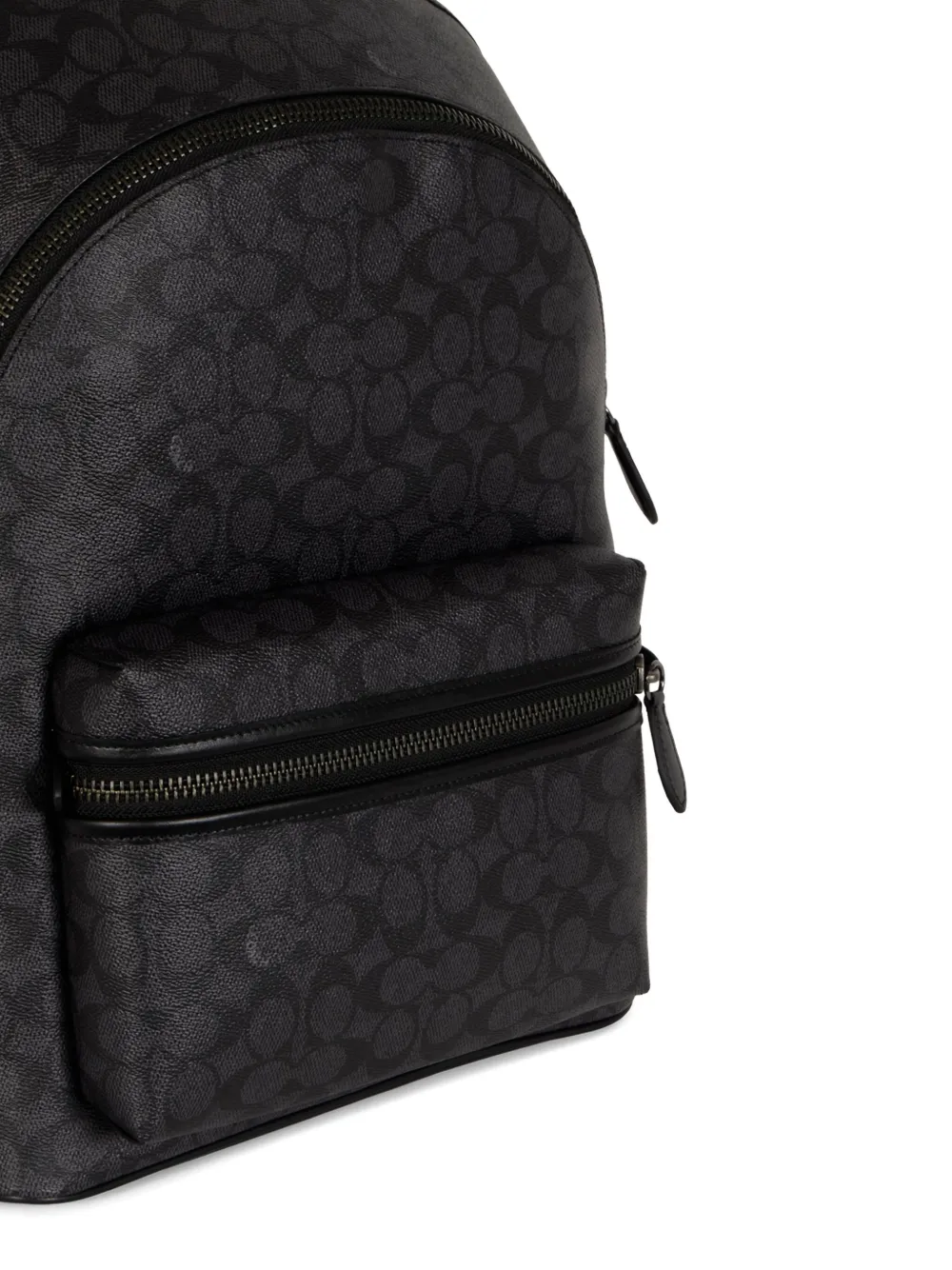 Coach Charter Canvas Backpack In Gray