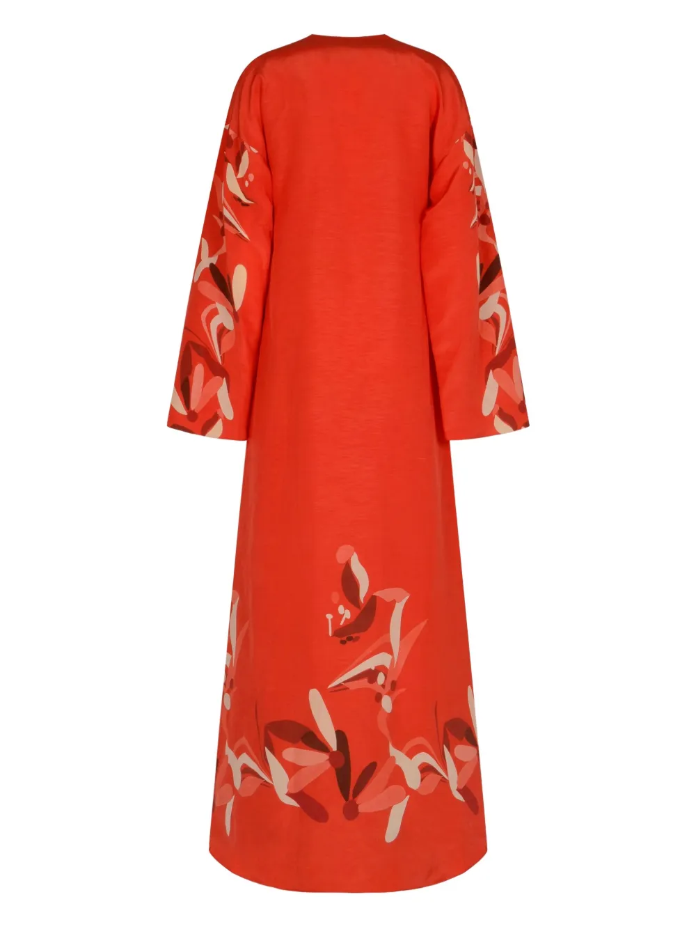 Raquel Diniz Lena printed V-neck maxi dress - Oranje