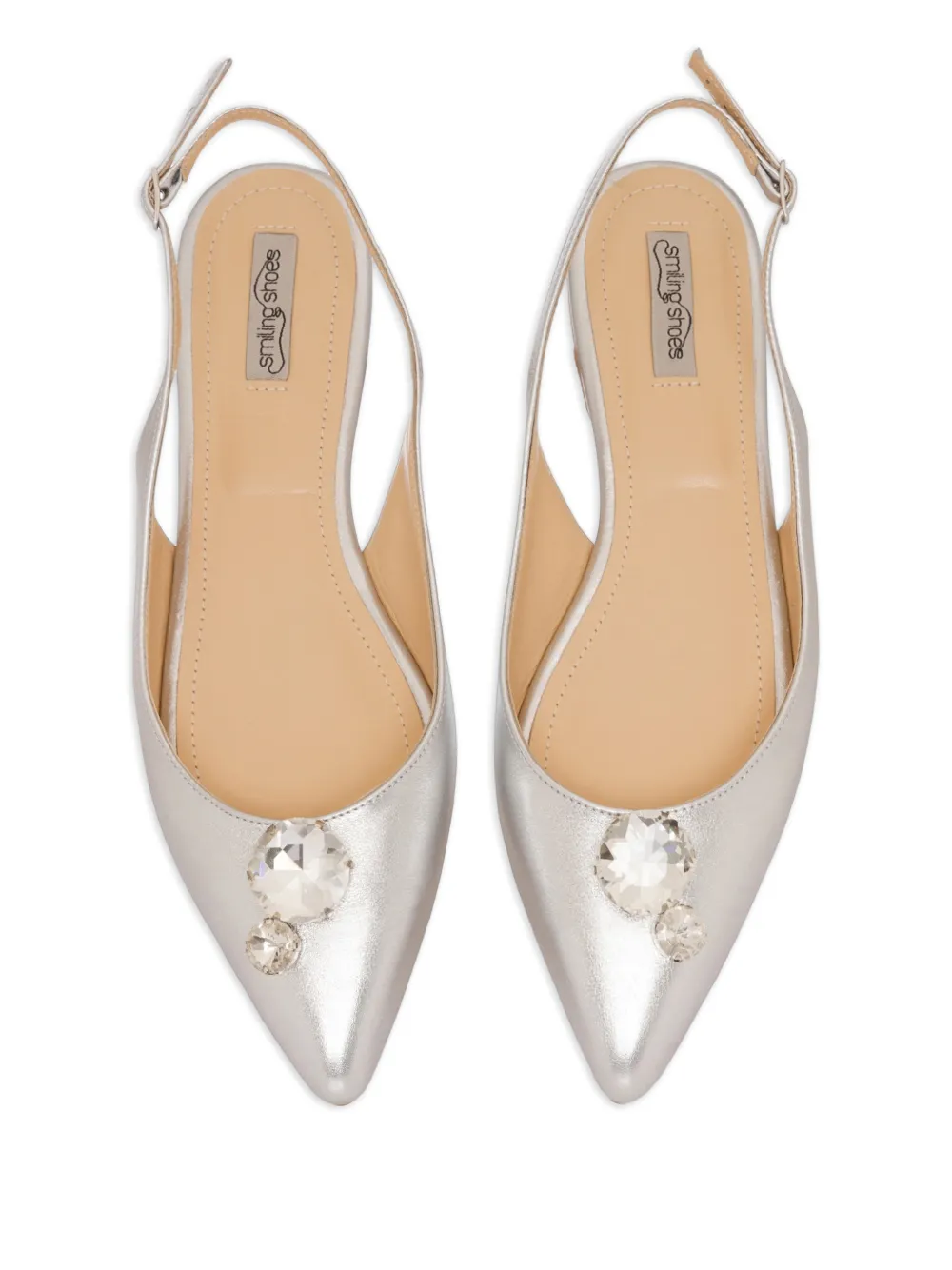 SMILING SHOES Piper crystal-embellished ballet flats | Image 2