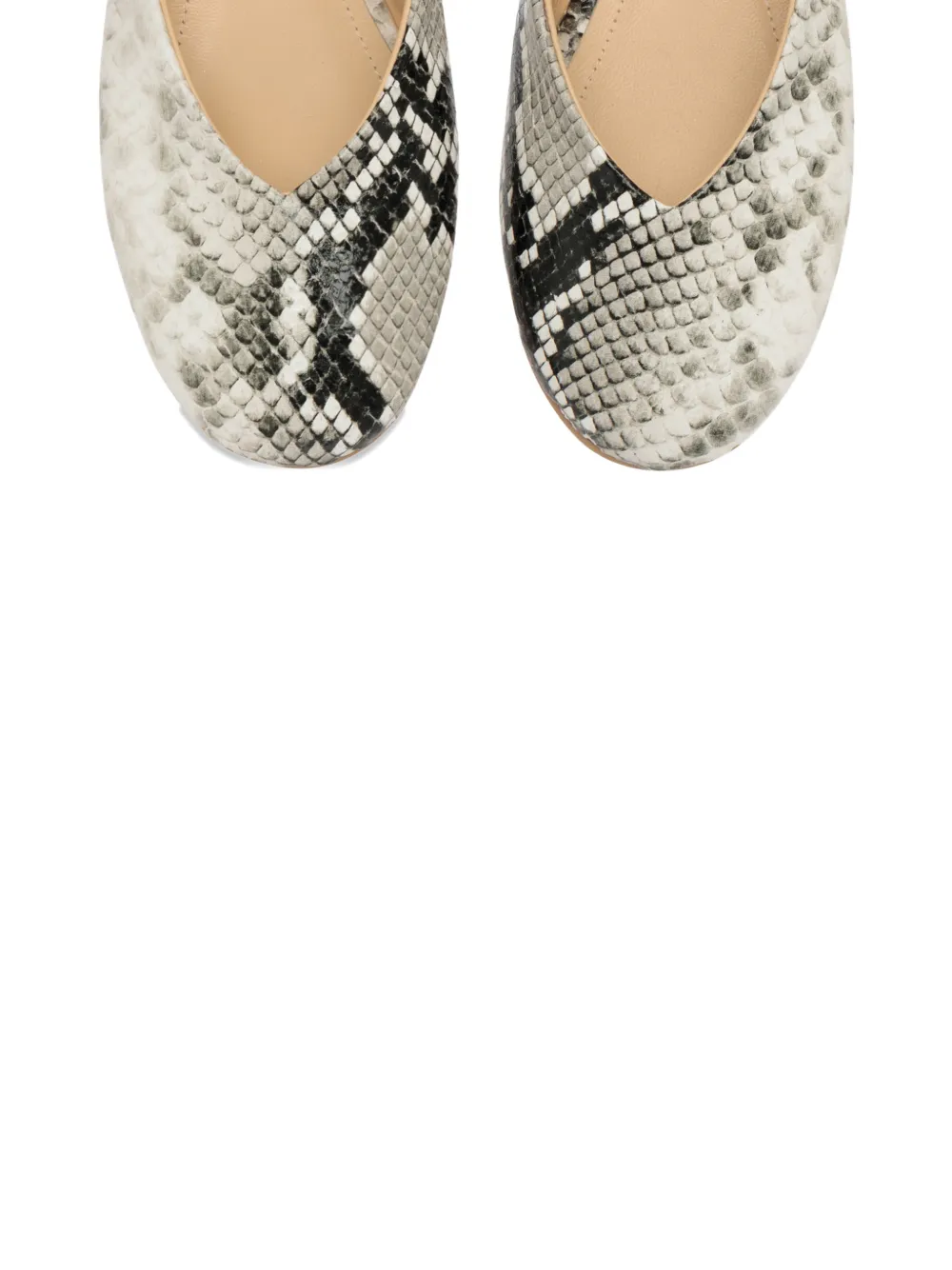 SMILING SHOES Sori buckle-strap ballet flats - Wit