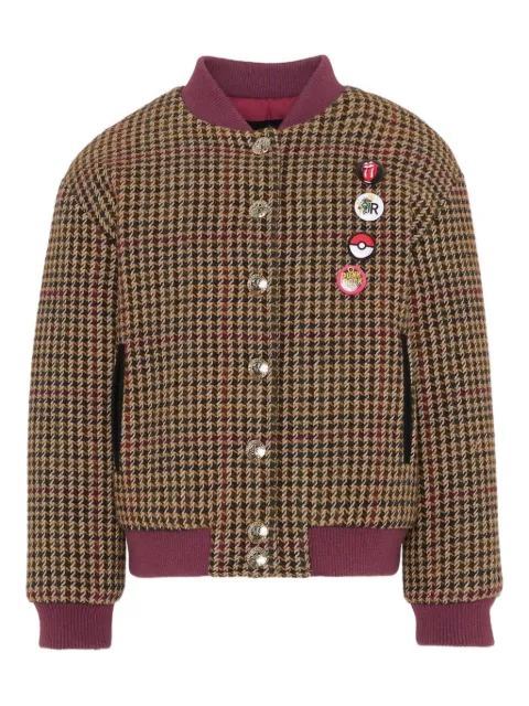 John Richmond Junior buttoned-patterned bomber jacket