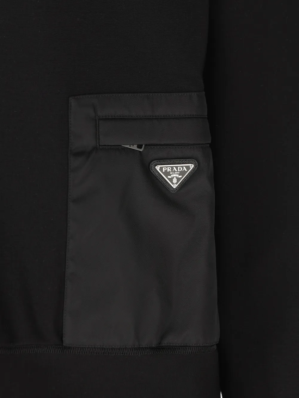 Prada Sweater van technisch materiaal Zwart