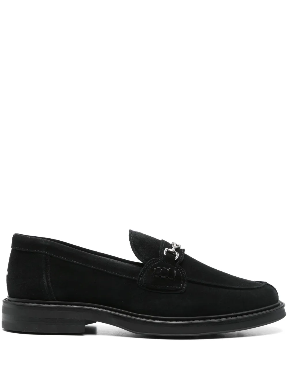 Filling Pieces Zamszowe Czarne Loafery In Black