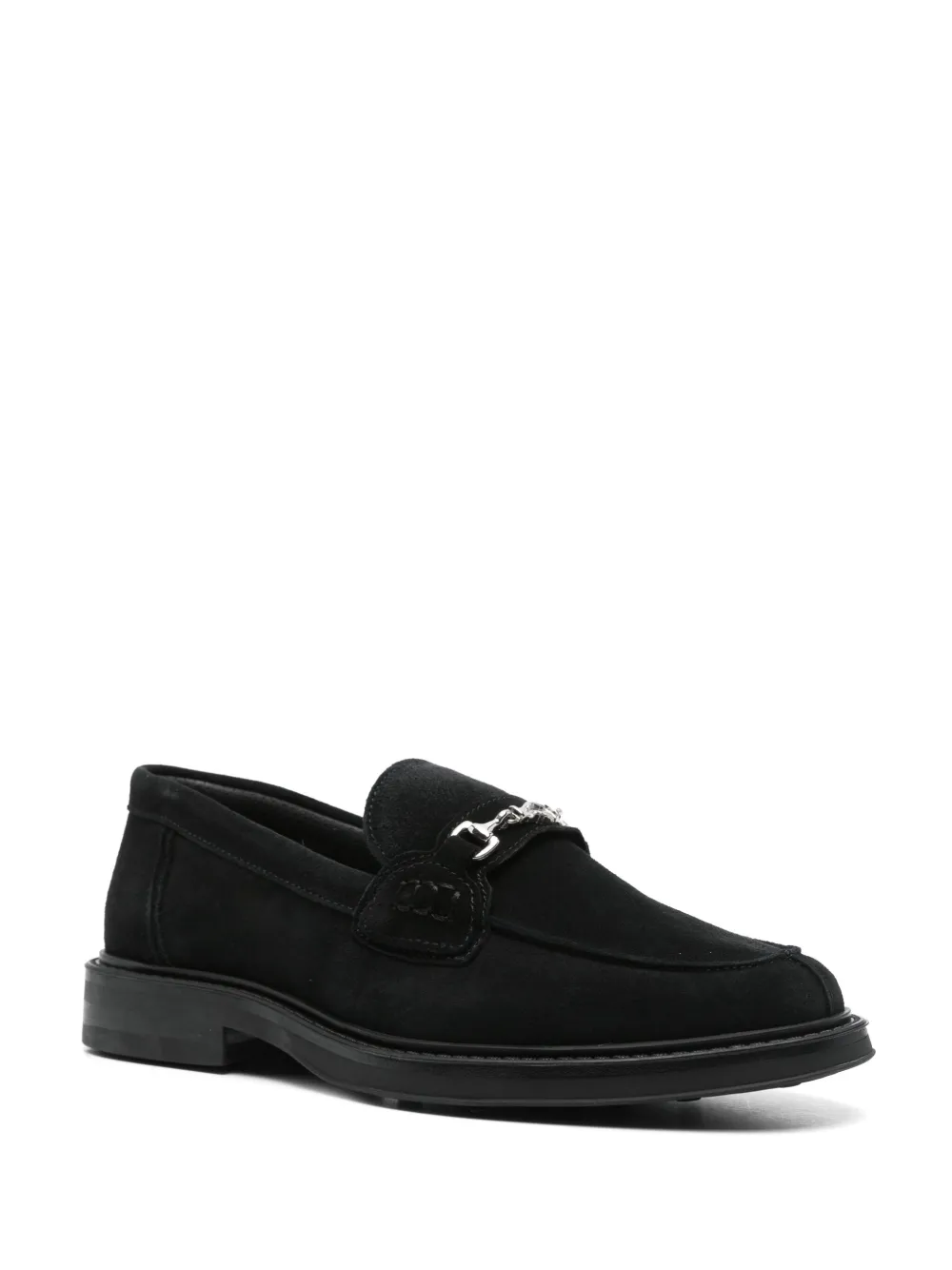 Filling Pieces Zamszowe Czarne Loafery In Black