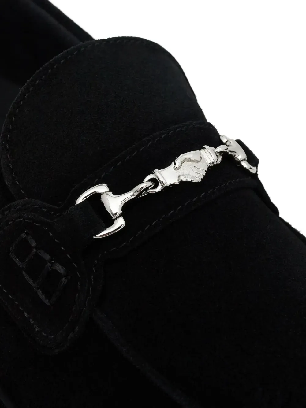 Filling Pieces Suède loafers met ronde neus Zwart