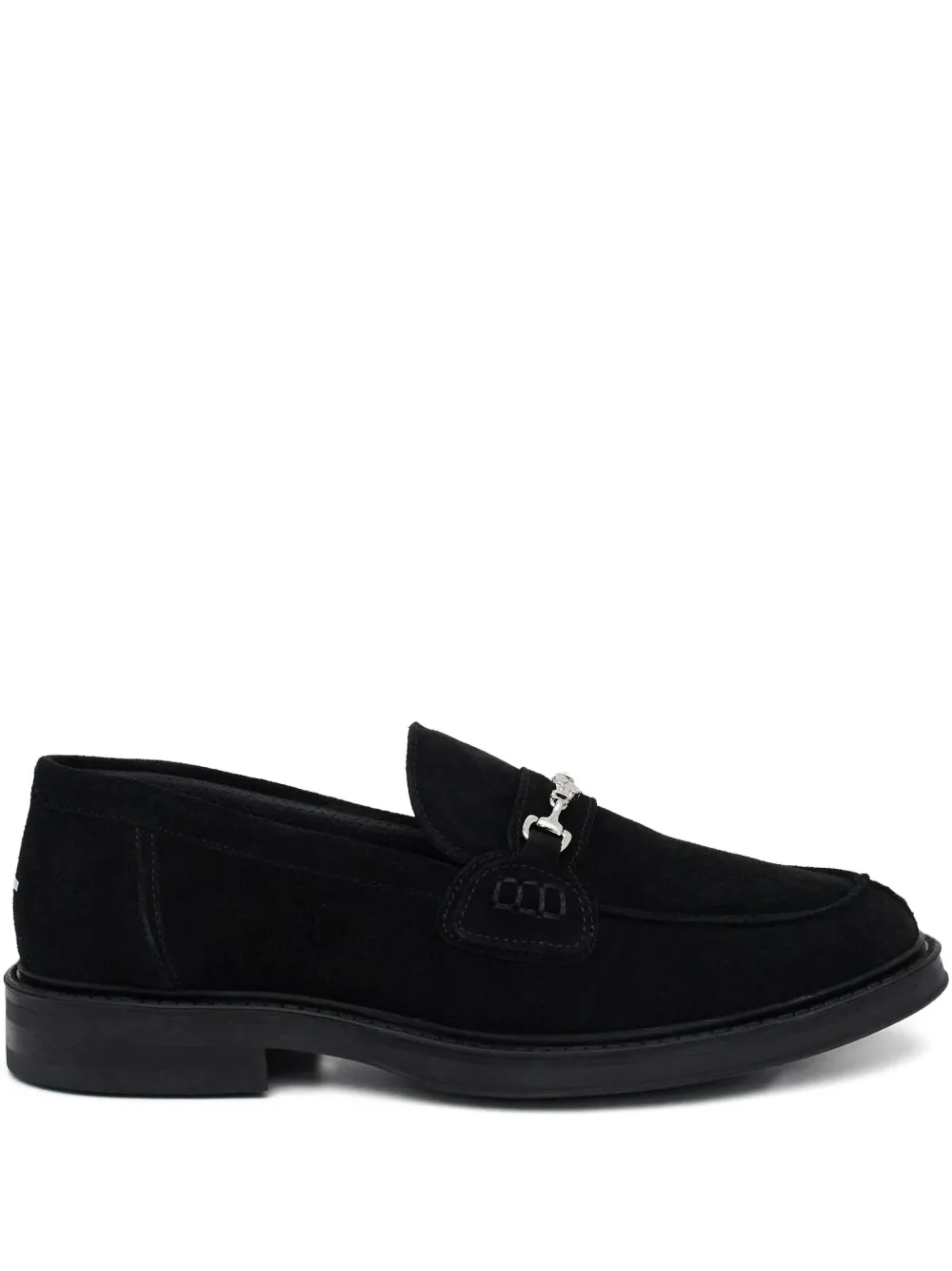 Filling Pieces rounded toe suede loafers | Black | Image 1