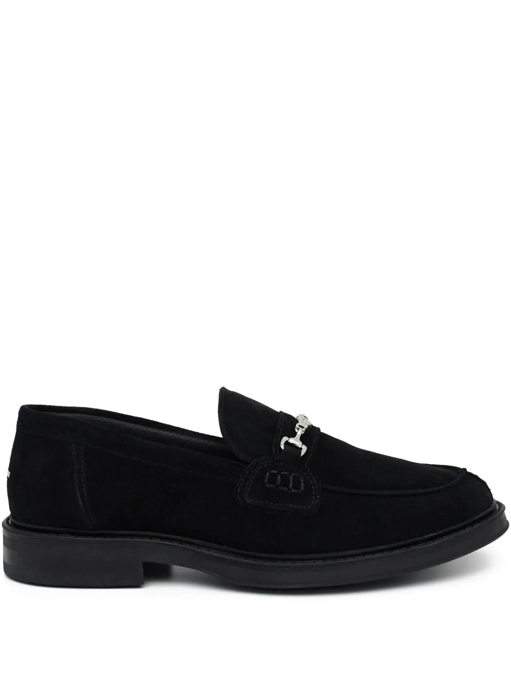 Filling Pieces rounded toe suede loafers | Black | Image 1