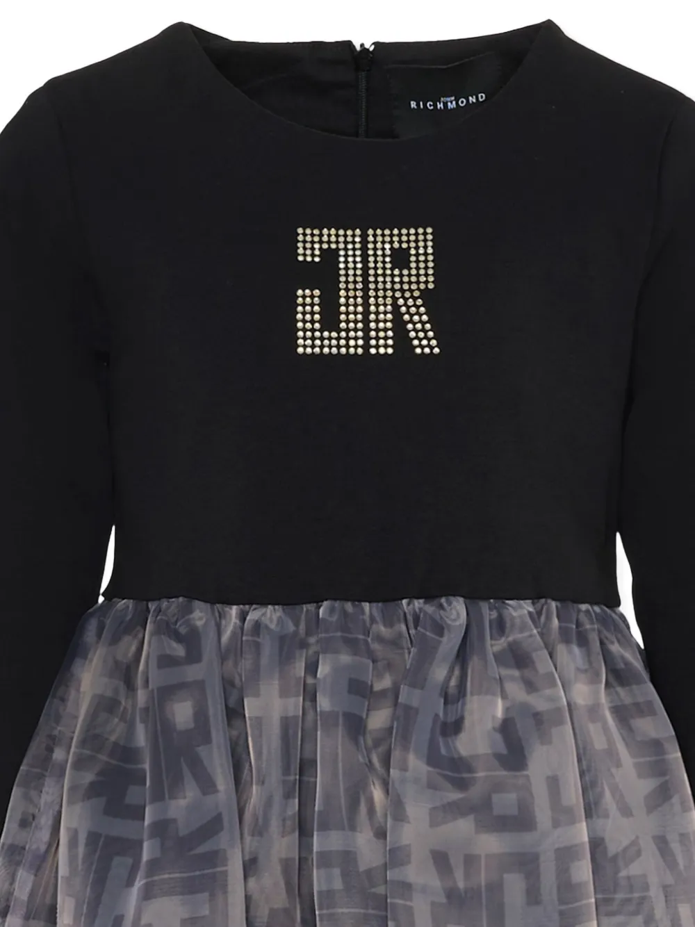 John Richmond Junior Jurk met verfraaide kraag Zwart