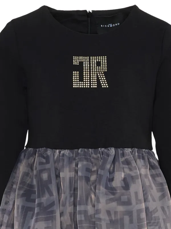 John Richmond Junior Embellished long-sleeve Dress | Black | FARFETCH