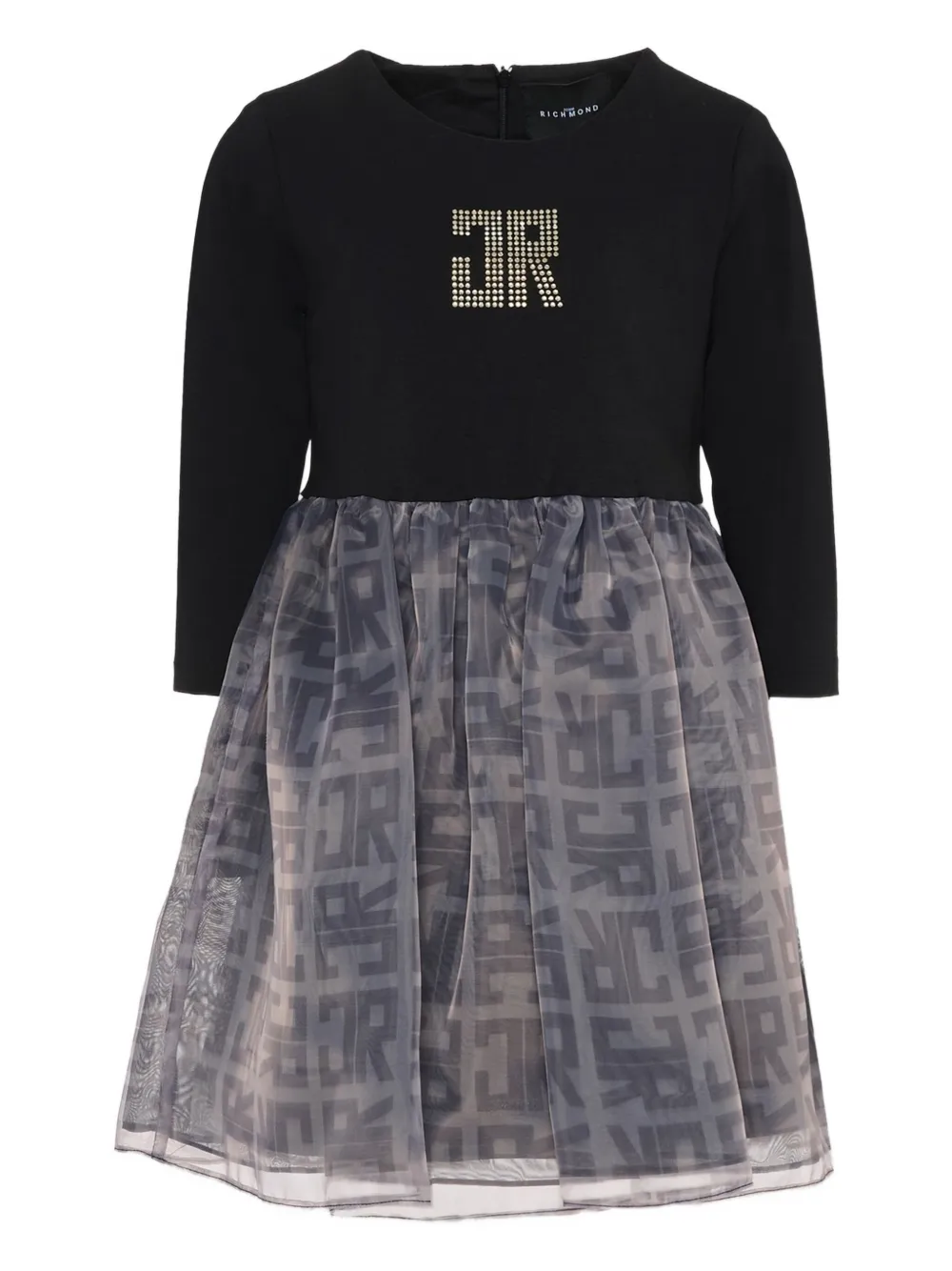 John Richmond Junior embellished long-sleeve dress - Black