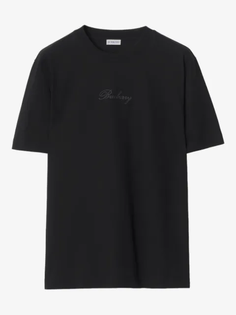 Burberry Check cursive logo cotton T-shirt