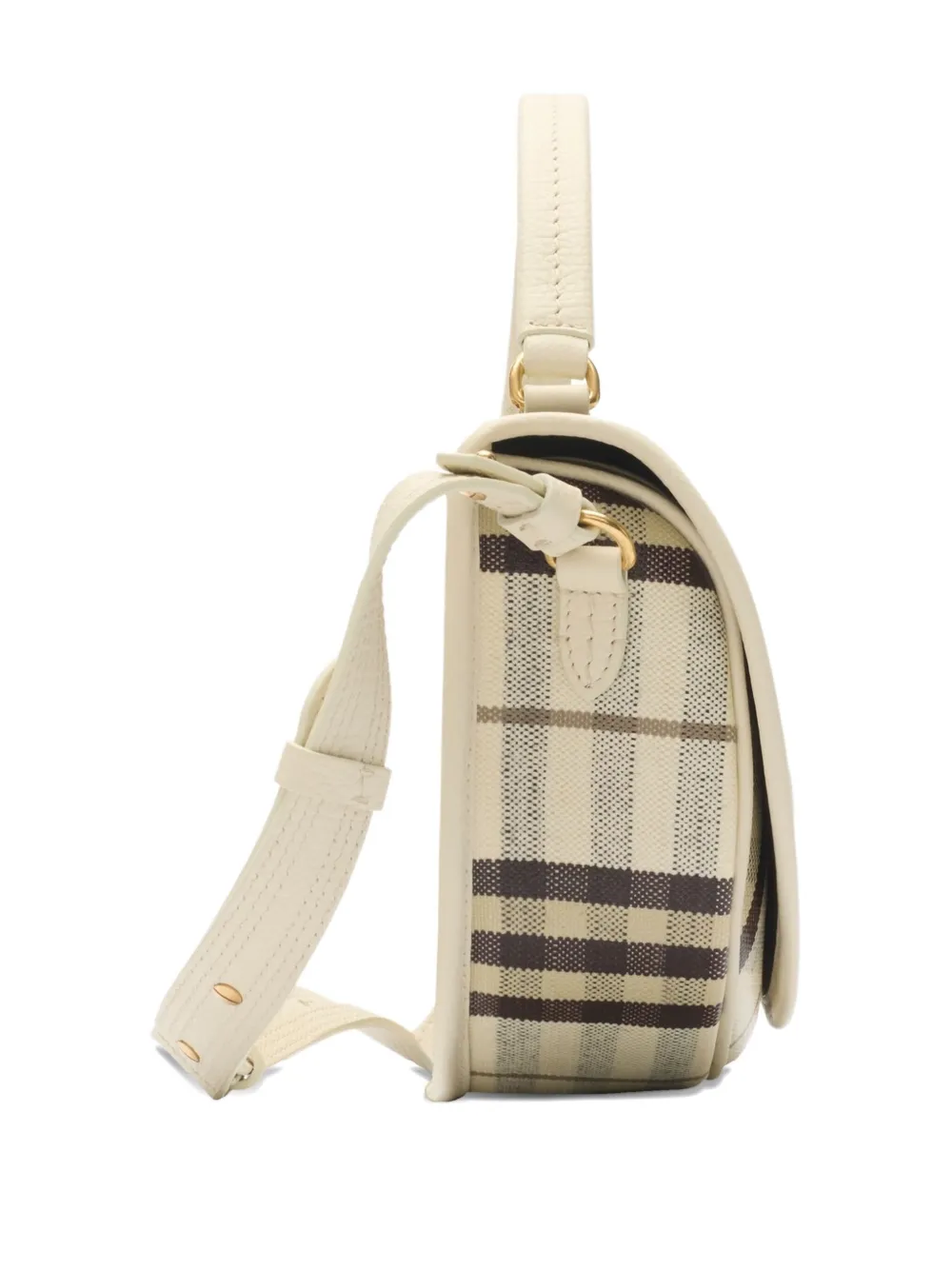 Burberry Highlands Plaid Tote Bag In Neutral