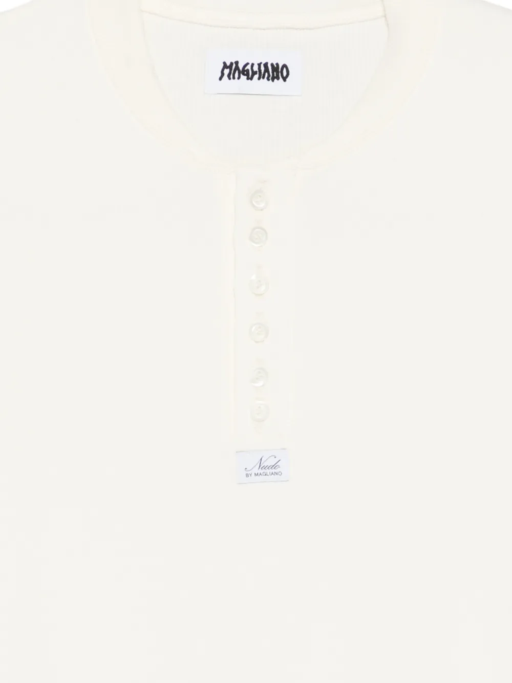 Magliano Short Sleeve Cotton Crew Neck T-shirt In Neutral