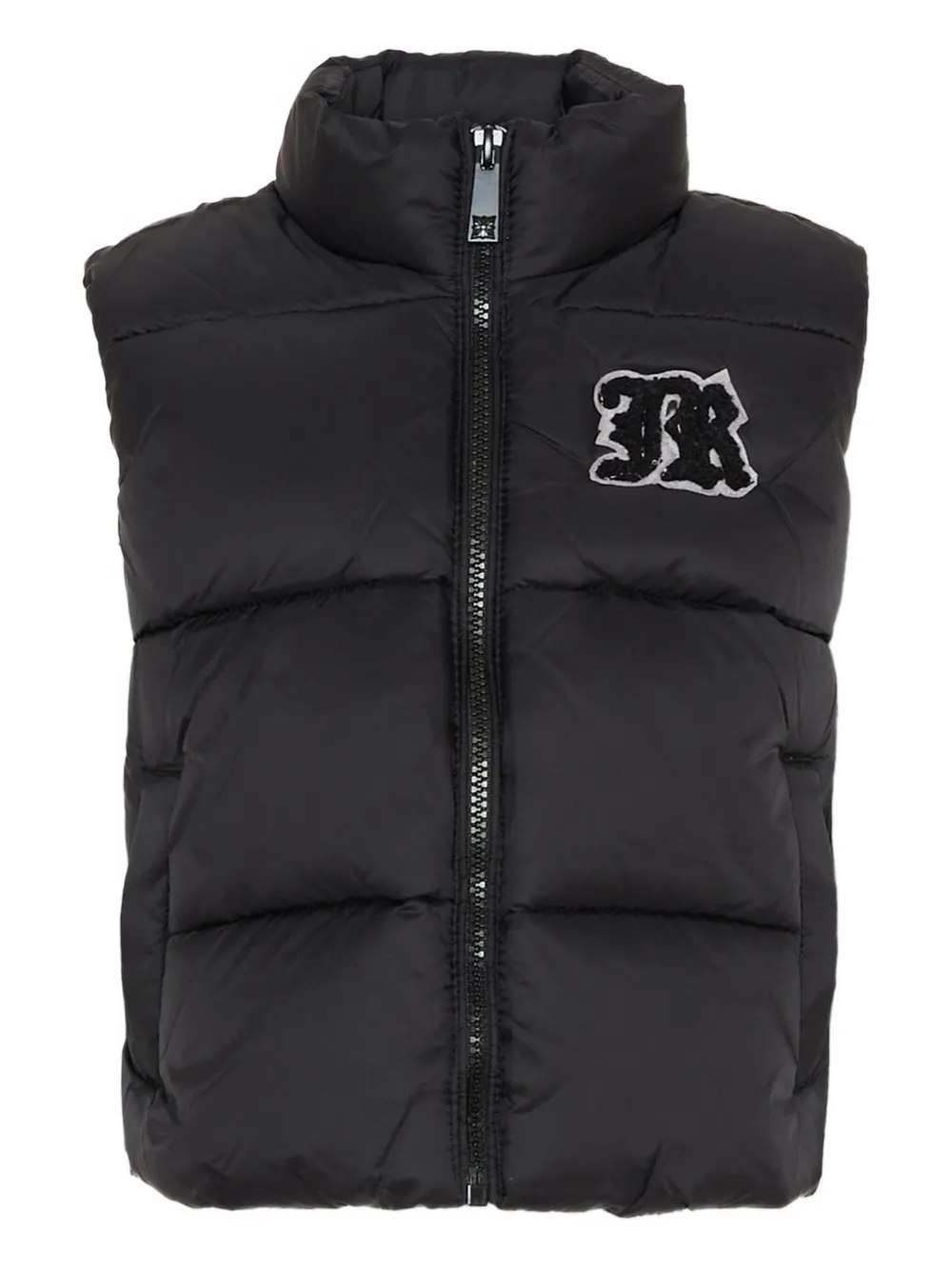 John Richmond Junior logo-zipped gilet - Schwarz