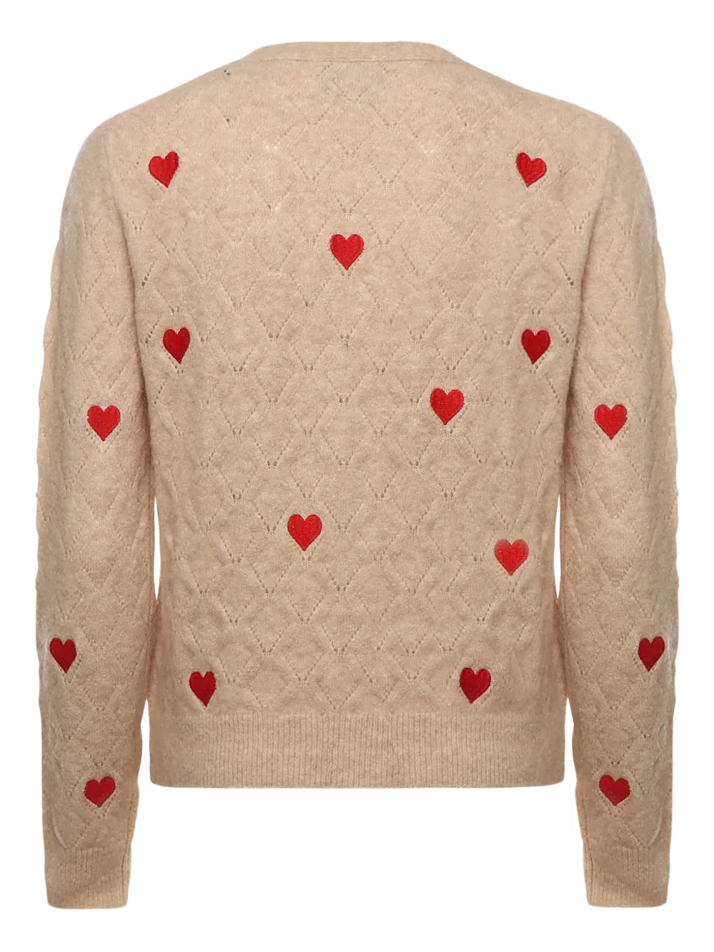 Mc2 Saint Barth Heart-motif Cardigan In Brown