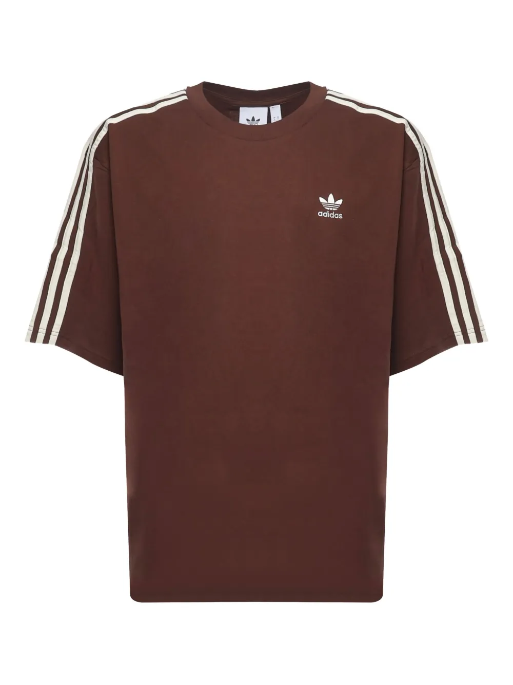 adidas T-shirt con righe - Marrone
