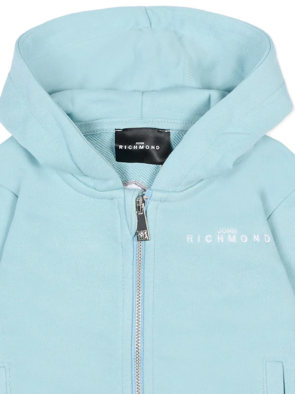 John Richmond Junior Hoodie met rits Blauw