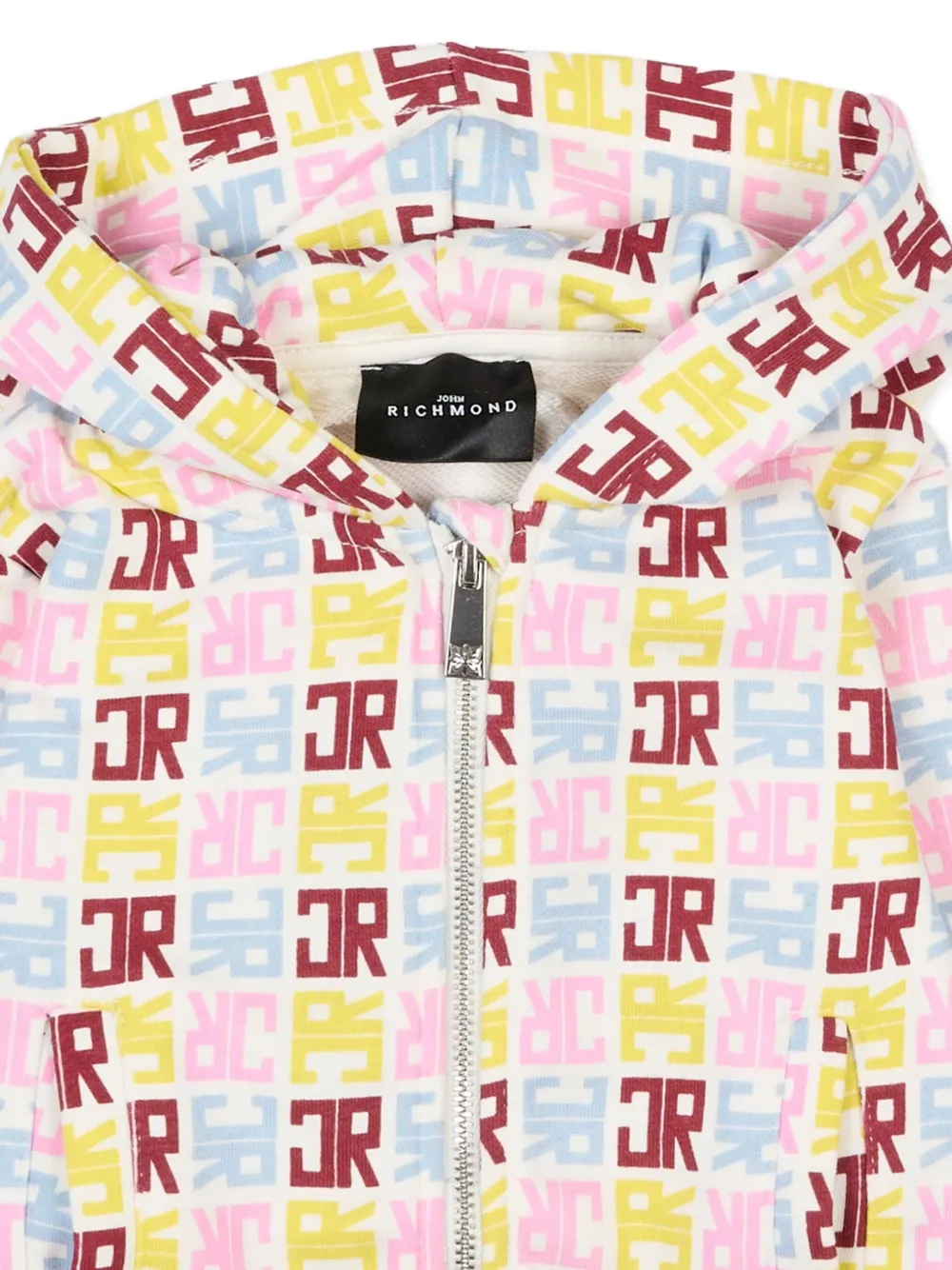 John Richmond Junior Hoodie met print Wit