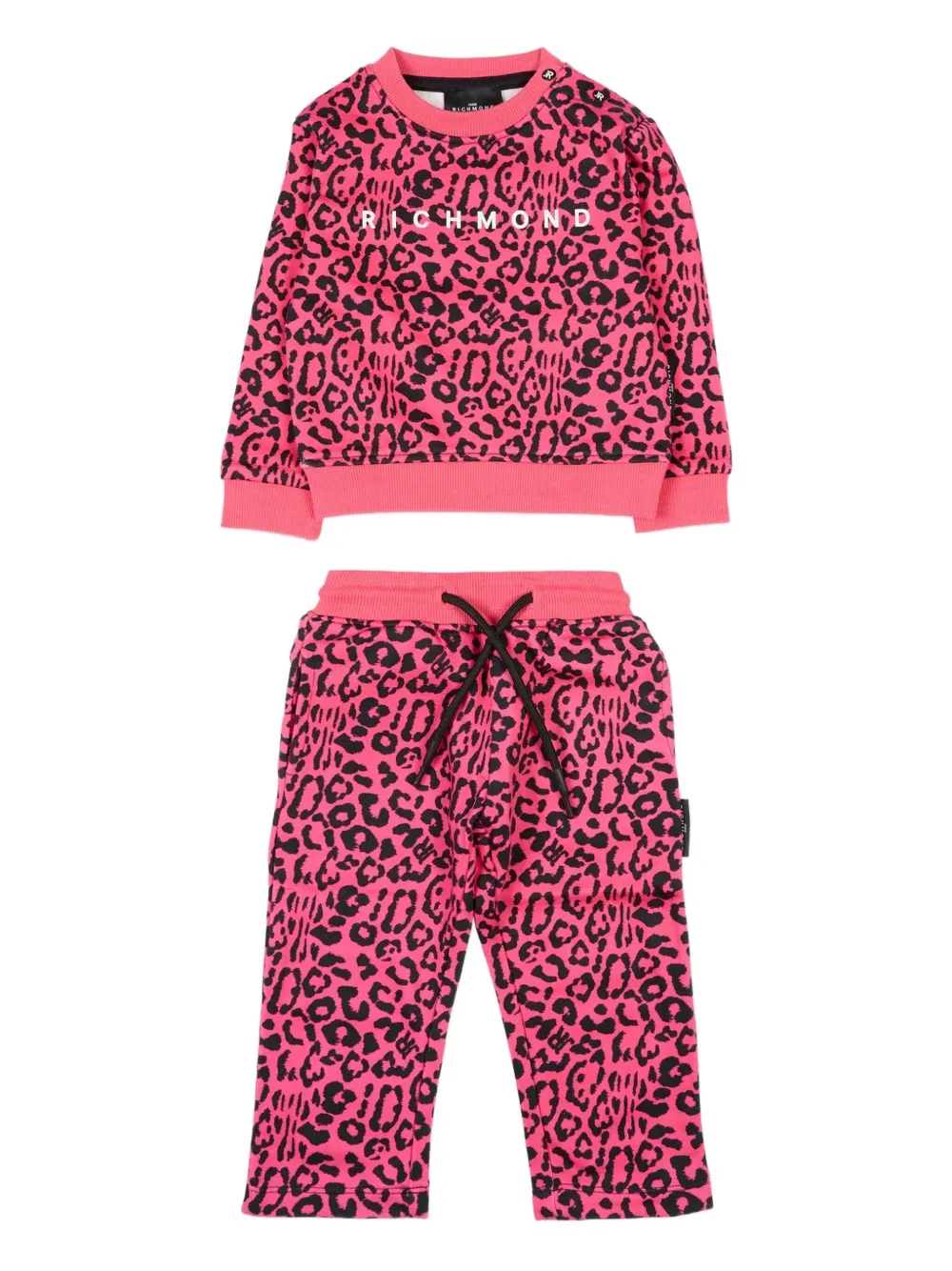 John Richmond Junior animal-print tracksuit set - Rosa