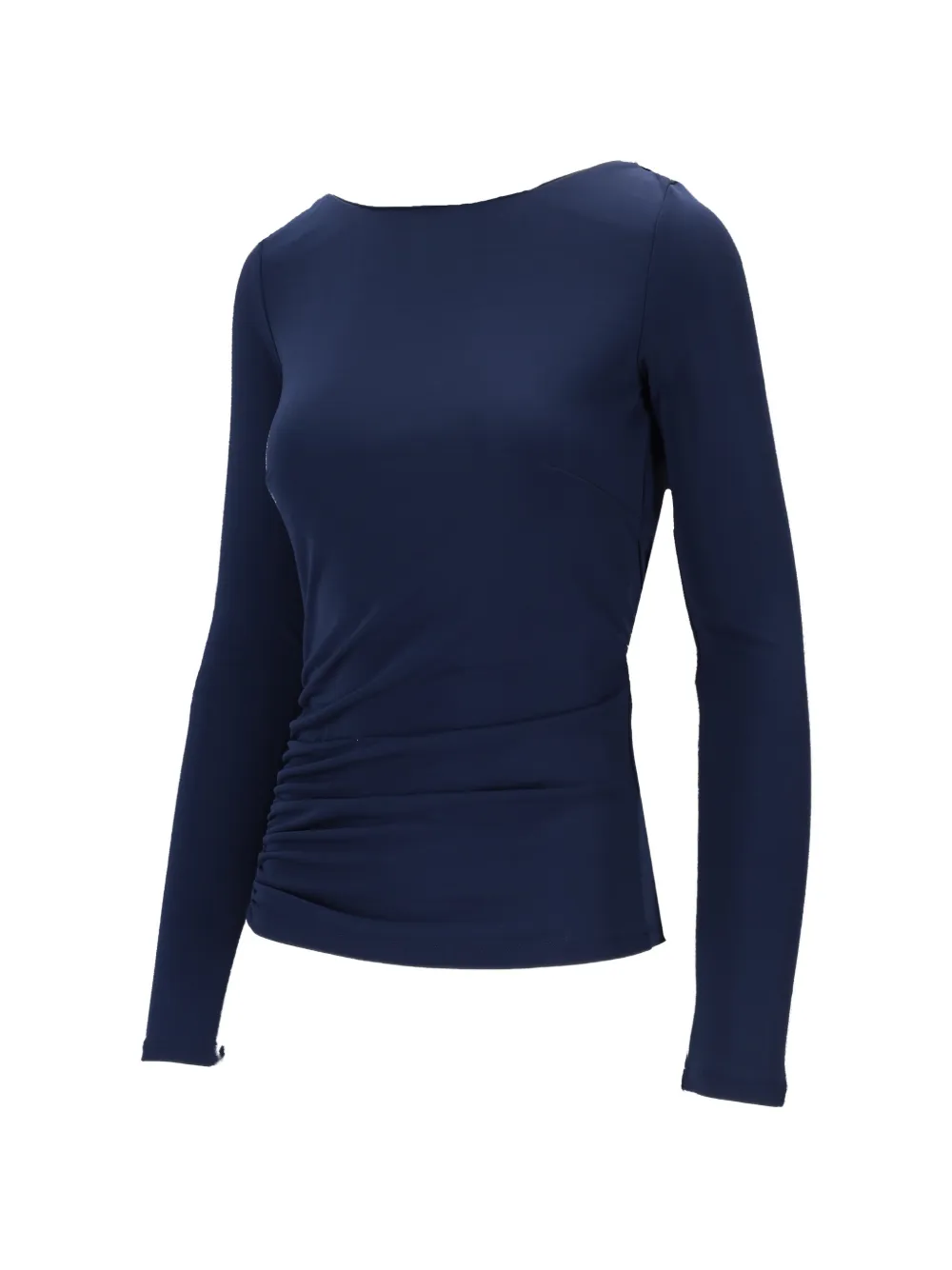  Elisabetta Franchi Gathered-detail Long-sleeved Blouse - Blue 