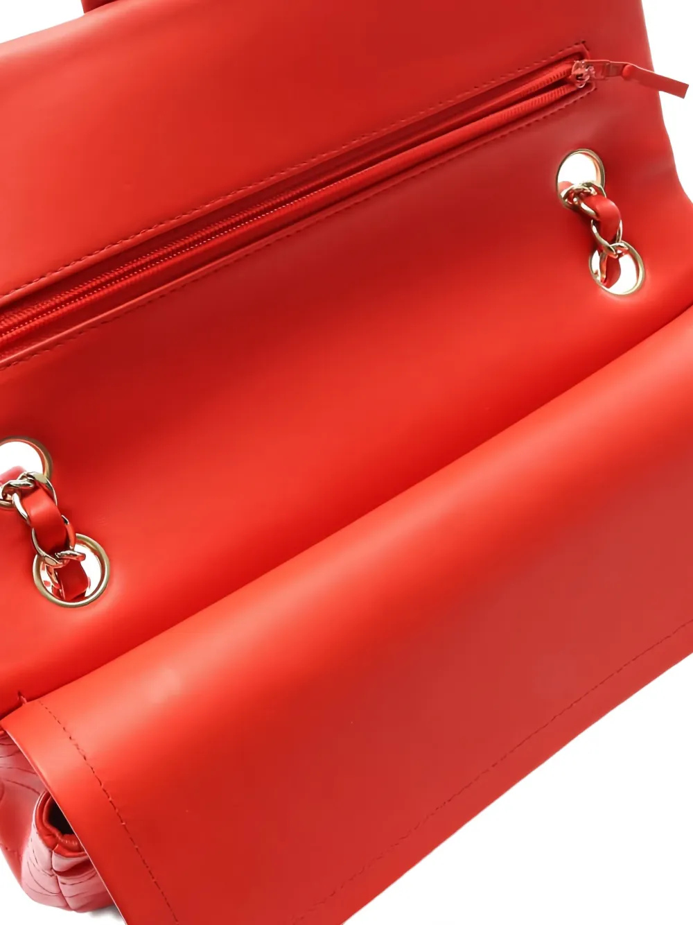 Pre-owned Chanel 2016-2017 Double Flap Matelasse Chain Shoulder Bag In Orange