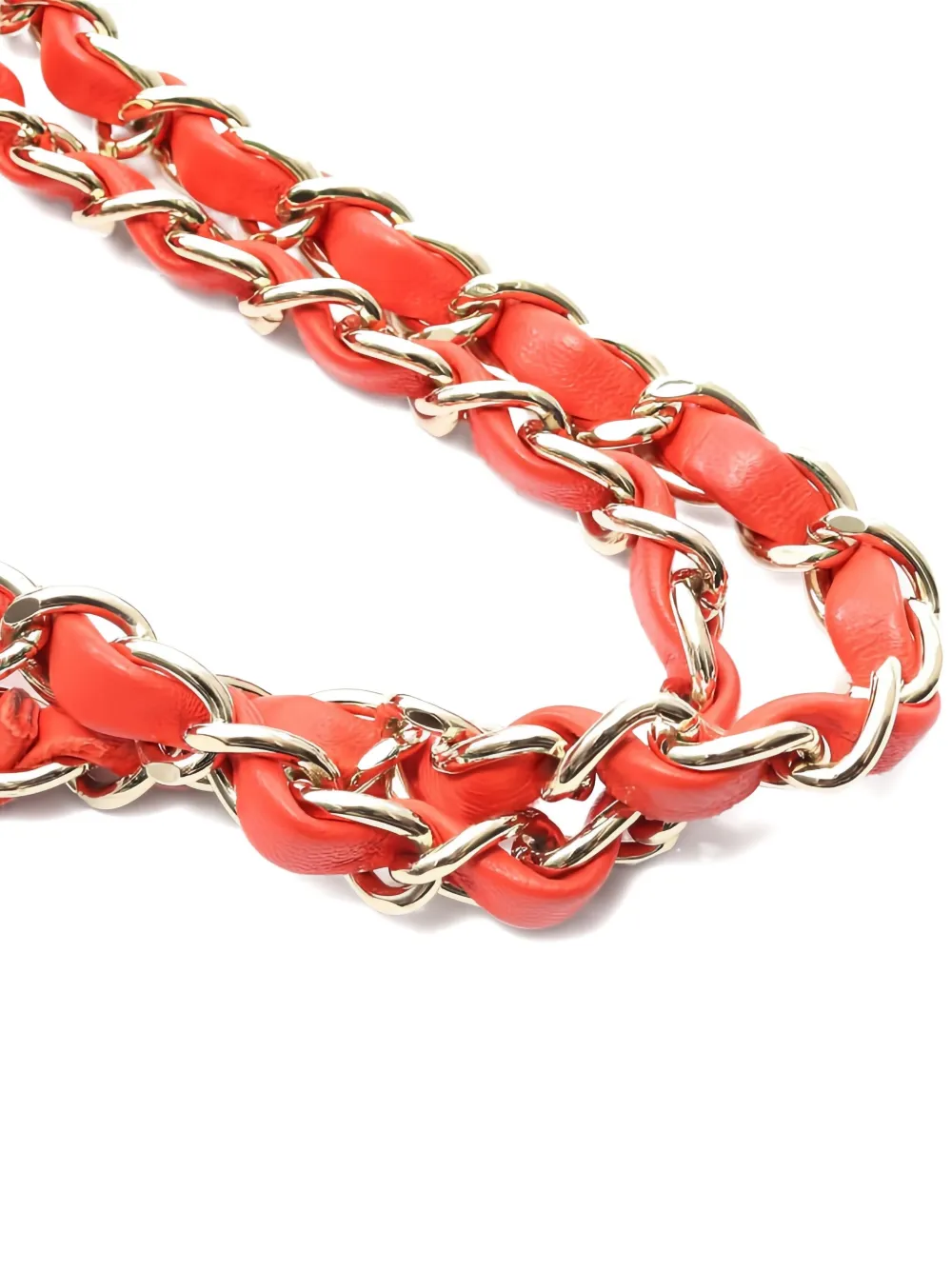 Pre-owned Chanel 2016-2017 Double Flap Matelasse Chain Shoulder Bag In Orange